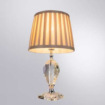 Настольная лампа Carella серо-бежевого цвета