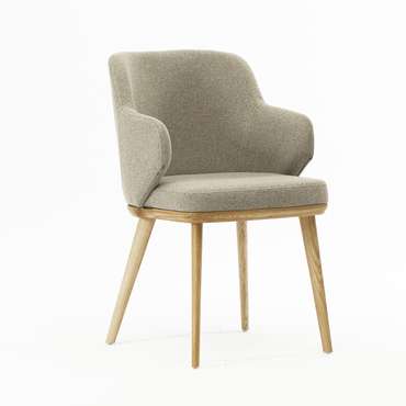 Стул Трентино с подлокотниками бежево-коричневого цвета