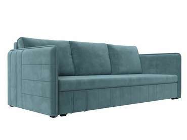 Прямой диван-кровать Слим бирюзового цвета