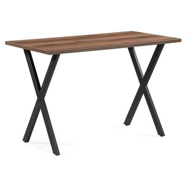 Обеденный стол Алеста Лофт темно-коричневого цвета