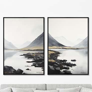 Набор из двух репродукций картин Landscape collection, Calmness, 2024г.