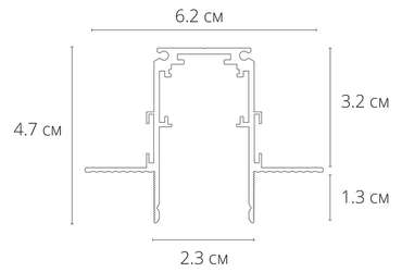 Магнитный встраиваемый шинопровод Arte Lamp LINEA-ACCESSORIES A472233