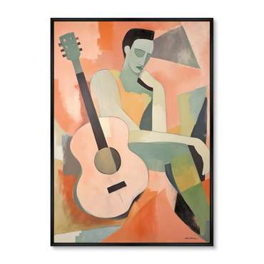 Репродукция картины Lonely musician, 2024г.