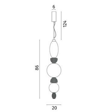 Подвесной светильник Divinare AMBRA 5016/17 SP-26