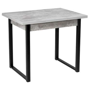 Обеденный раскладной стол Форли серо-черного цвета