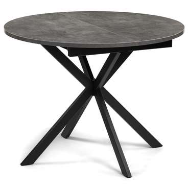 Раздвижной обеденный стол Сурео 2 темно-серого цвета