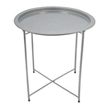 Сервировочный стол складной серебряного цвета