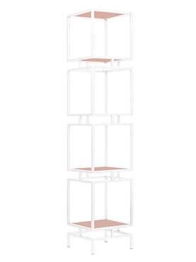 Стеллаж Cubic-4 бело-розового цвета