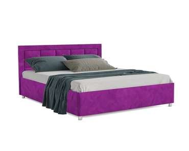 Кровать Версаль 160х190 фиолетового цвета с подъемным механизмом (микровельвет)