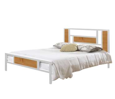Кровать Бристоль 120х200 бело-коричневого цвета