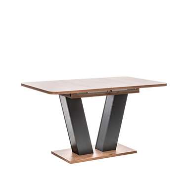 Обеденный раздвижной стол Тайп коричневого цвета