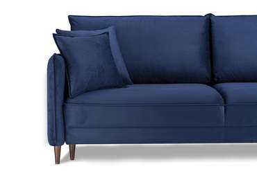 Прямой диван-кровать Йорк Премиум синего цвета