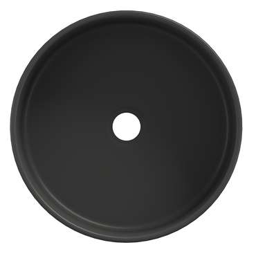 Раковина накладная Aqueduto Espiral круглая черного цвета D40