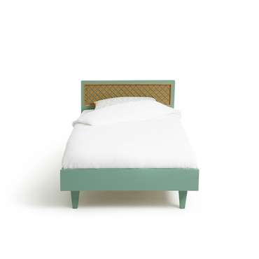 Кровать детская с изголовьем Croisille 90x190 зеленого цвета
