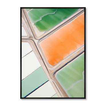 Репродукция картины Salt lakes, orange, green, No 1, 2024г.