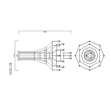 Люстра Via Wireflow Chandelier polyhedral 0315 Suspension lamp