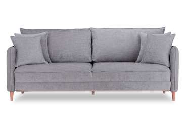 Прямой диван-кровать Йорк Премиум серого цвета