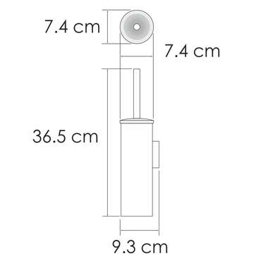 Щетка для унитаза подвесная K-1087GUN