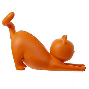 Подставка для бутылки Кошка оранжевого цвета