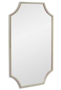 Настенное зеркало Lyra в раме серебряного цвета