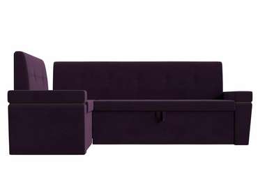 Угловой диван-кровать Деметра фиолетового цвета левый угол