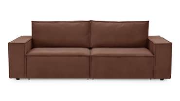 Прямой диван-кровать Софт 2 бордово-коричневого цвета