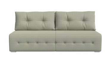 Прямой диван-кровать Лондон серо-бежевого цвета