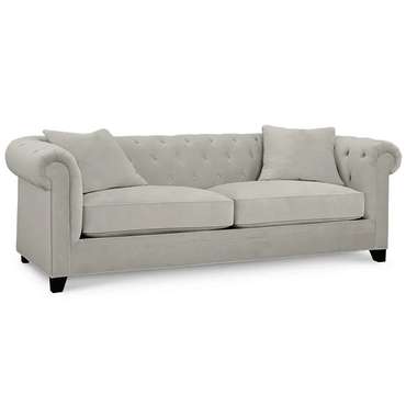 Диван Chesterfield Modern светло-серого цвета