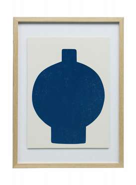 Интерьерный постер Ceramic Vase – III 45х60 сине-белого цвета