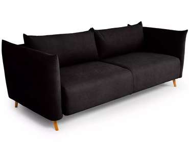 Диван-кровать Menfi черного цвета с бежевыми ножками