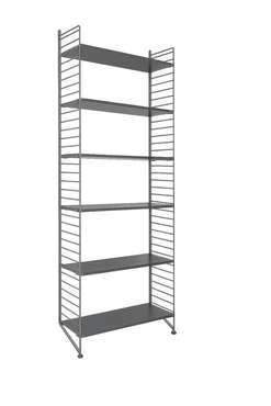 Стеллаж книжный серого цвета