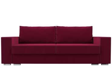 Прямой диван-кровать Исланд бордового цвета