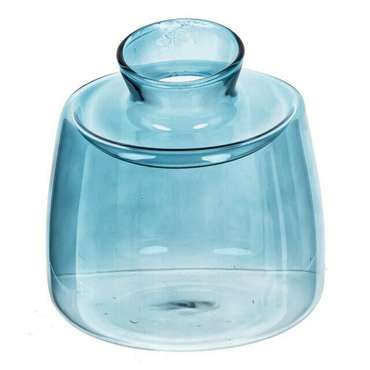 Стеклянная ваза H10 голубого цвета