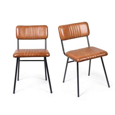 Набор из двух стульев Анупама коричневого цвета