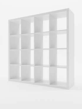 Стеллаж Piano 4x4 белого цвета 