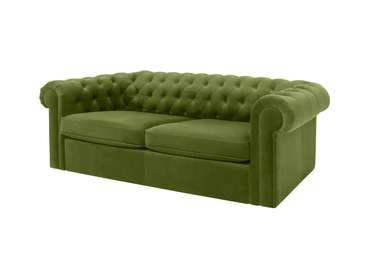 Диван Chesterfield зеленого цвета