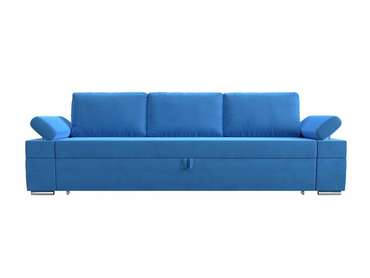 Прямой диван-кровать Канкун голубого цвета
