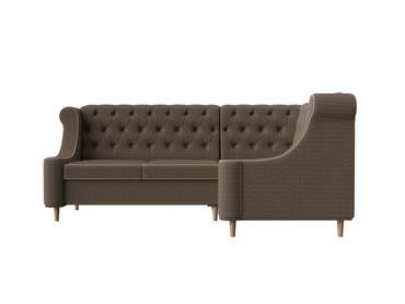 Угловой диван Бронкс коричневого цвета правый угол