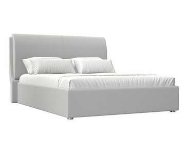 Кровать Принцесса 180х200 белого цвета с подъемным механизмом (экокожа)