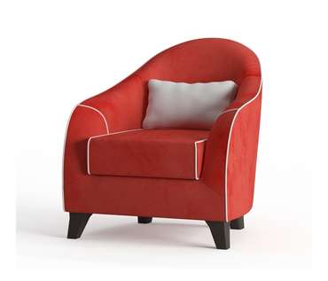 Кресло Бемоль в обивке из велюра оранжевого цвета