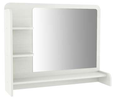 Зеркало с полками белого цвета