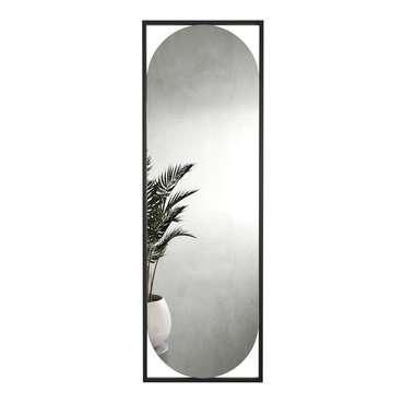 Дизайнерское настенное зеркало в полный рост Kvaden L в металлической раме черного цвета