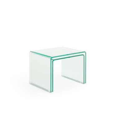 Комплект из двух столов журнальных Cristalline из закаленного стекла 