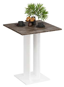 Обеденный стол Анкона бело-коричневого цвета