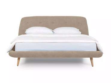 Кровать Loa 160х200 бежевого цвета 