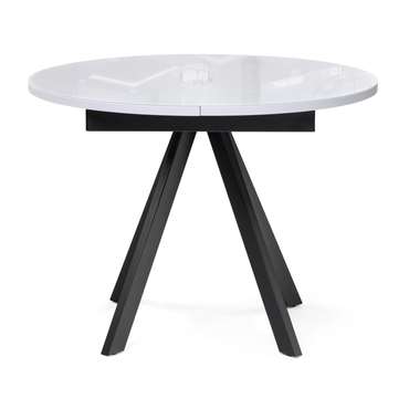 Раздвижной обеденный стол Трейси бело-черного цвета