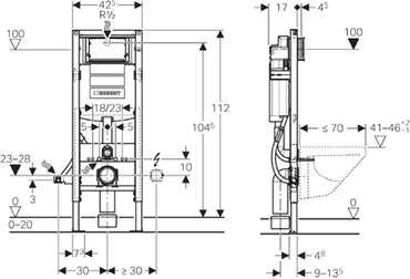 Система инсталляции для унитазов Duofix