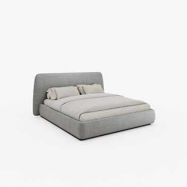 Кровать Bruno 160х200 серого цвета с подъемным механизмом
