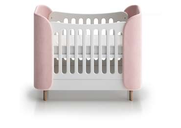 Кроватка Kidi Soft mini 60х120 розовогоо цвета