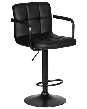 Барный стул с подлокотниками Kruger черного цвета